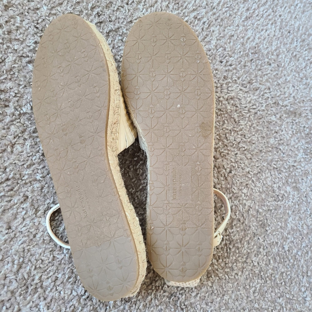 Kate Spade Bonnie Bee Straw Flats Size 8 - Picture 8 of 9